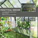 Walk-In Polycarbonate Greenhouse - 190x253cm | Dark Grey Aluminium Frame and Base OUTSUNNY - Little and Giant Explorers Outsunny