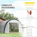 Walk-In Tunnel Greenhouse with Accessories in White 4 x 3(m) - Little and Giant Explorers Outsunny