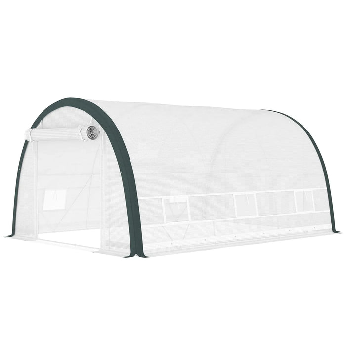 Walk-In Tunnel Greenhouse with Accessories in White 4 x 3(m) - Little and Giant Explorers Outsunny