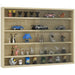 Wall Display Cabinet | Oak Finish with 5 Adjustable Tiers - Little and Giant Explorers HOMCOM