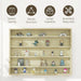 Wall Display Cabinet | Oak Finish with 5 Adjustable Tiers - Little and Giant Explorers HOMCOM