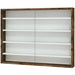 Wall Display Cabinet | Rustic Brown with 5 Adjustable Tiers - Little and Giant Explorers HOMCOM