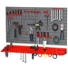 Wall-Mount Tool Holder – Grey and Red | Pegboard Storage with Hooks and Shelves DURHAND - Little and Giant Explorers DURHAND