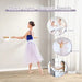 Wall-Mounted Beech Wood Ballet Barre in White 120cm - Little and Giant Explorers Costway