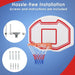 Wall Mounted Basketball Hoop 91cm | Shatterproof Backboard - Indoor and Outdoor Play COSTWAY - Little and Giant Explorers Costway