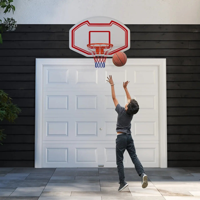 Wall Mounted Basketball Hoop 91cm | Shatterproof Backboard - Indoor and Outdoor Play COSTWAY - Little and Giant Explorers Costway