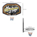 Wall Mounted Basketball Hoop and Backboard Set in Red and Yellow - Little and Giant Explorers SPORTNOW