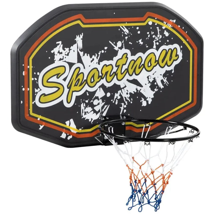 Wall Mounted Basketball Hoop and Backboard Set in Red and Yellow - Little and Giant Explorers SPORTNOW