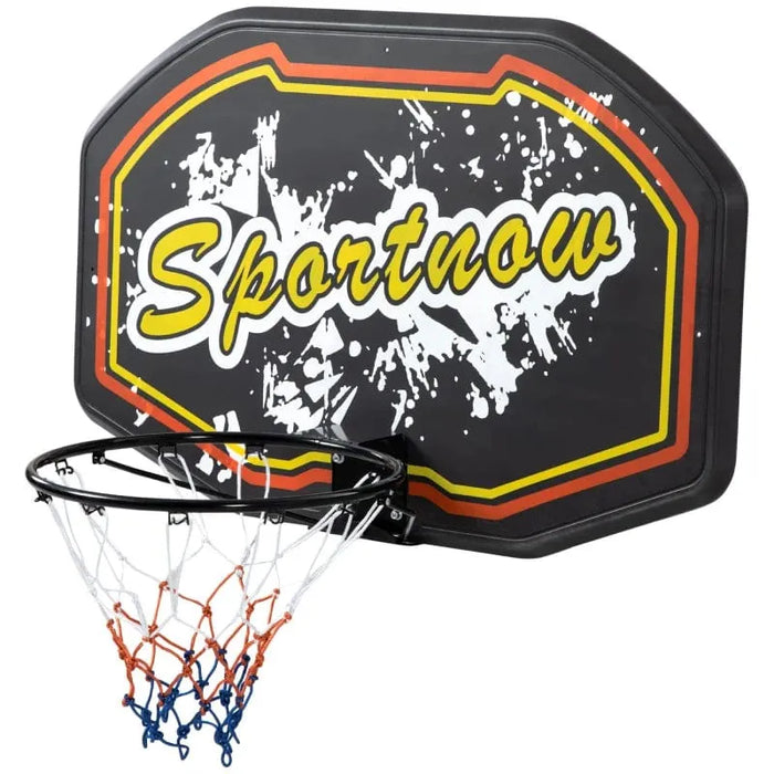 Wall Mounted Basketball Hoop and Backboard Set in Red and Yellow - Little and Giant Explorers SPORTNOW