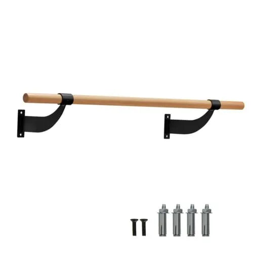 Wall-Mounted Beech Wood Ballet Barre 120cm - Little and Giant Explorers Costway