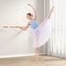 Wall-Mounted Beech Wood Ballet Barre in White 120cm - Little and Giant Explorers Costway