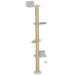 Wall-Mounted Cat Climbing Tower – 180cm | Sisal-Wrapped Post and Platforms PAWHUT - Little and Giant Explorers PawHut