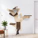 Wall-Mounted Cat Tree Natural Brown | Tree-Shaped Structure with Four Levels - Little and Giant Explorers Costway