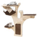 Wall-Mounted Cat Tree Natural Brown | Tree-Shaped Structure with Four Levels - Little and Giant Explorers Costway