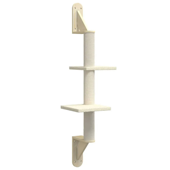 Wall-mounted Cat Tree with Scratching Post Cream 108 cm - Little and Giant Explorers vidaXL