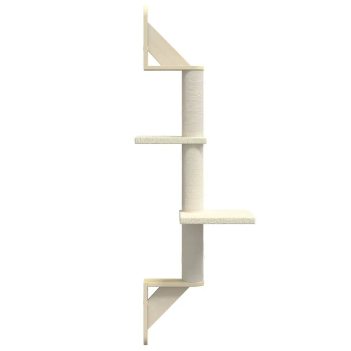 Wall-mounted Cat Tree with Scratching Post Cream 108 cm - Little and Giant Explorers vidaXL