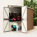 Wall Mounted Garden Shed in Galvanised Steel and Brown (118 x 194 x 178cm) - Little and Giant Explorers vidaXL