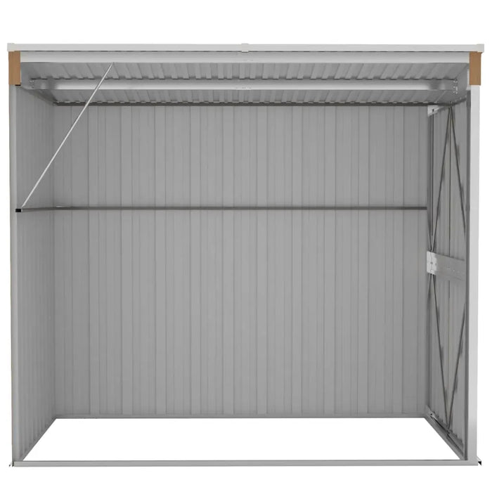 Wall Mounted Garden Shed in Galvanised Steel and Brown (118 x 194 x 178cm) - Little and Giant Explorers vidaXL