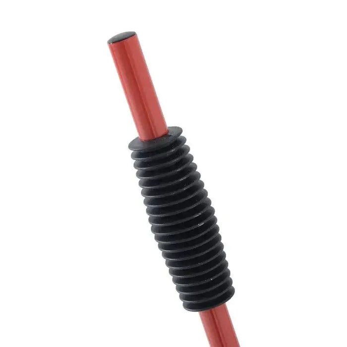 Red heavy-duty kayak rack hook with black ribbed protective cover