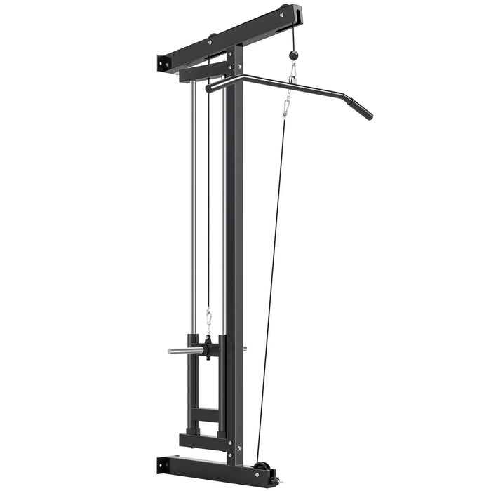 Wall-Mounted Lat Pull-Down Machine – Compact Cable Crossover | 100kg Capacity SPORTNOW - Little and Giant Explorers