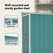 Wall-Mounted Metal Garden Storage Shed – Green | Galvanised Steel - Double Doors VIDAXL - Little and Giant Explorers vidaXL