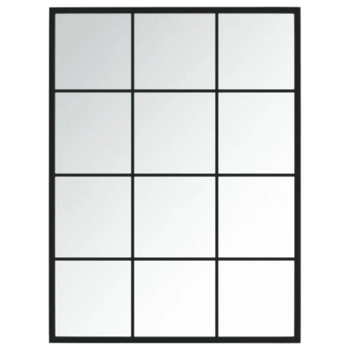 Grid of black-framed windows on a white background