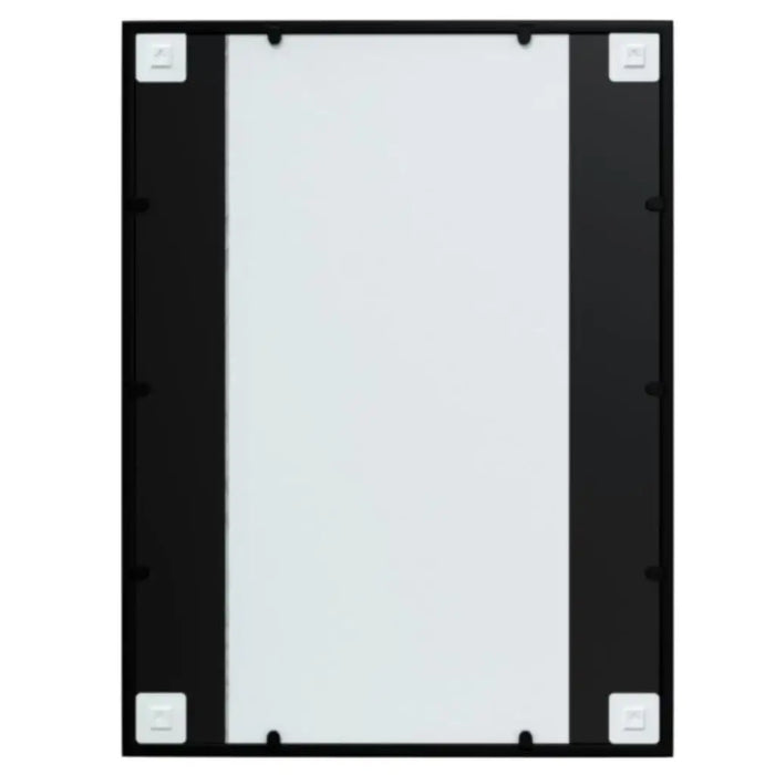 Black frame with white center on a white background