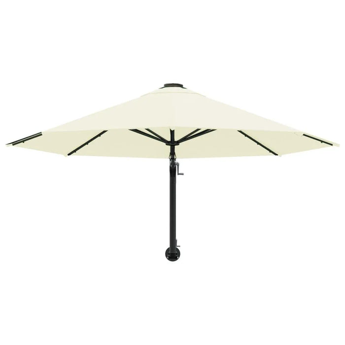 Wall-Mounted Parasol with Metal Pole in Sand - Little and Giant Explorers vidaXL