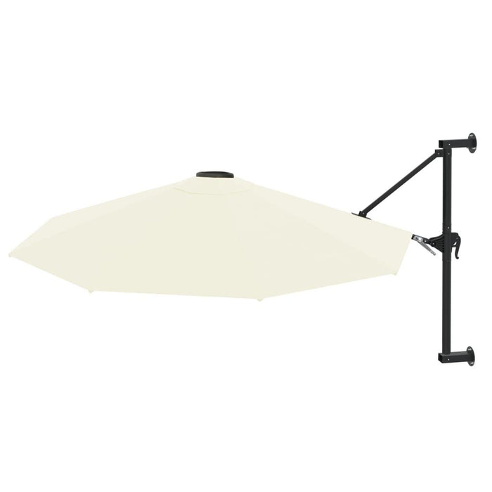 Wall-Mounted Parasol with Metal Pole in Sand - Little and Giant Explorers vidaXL