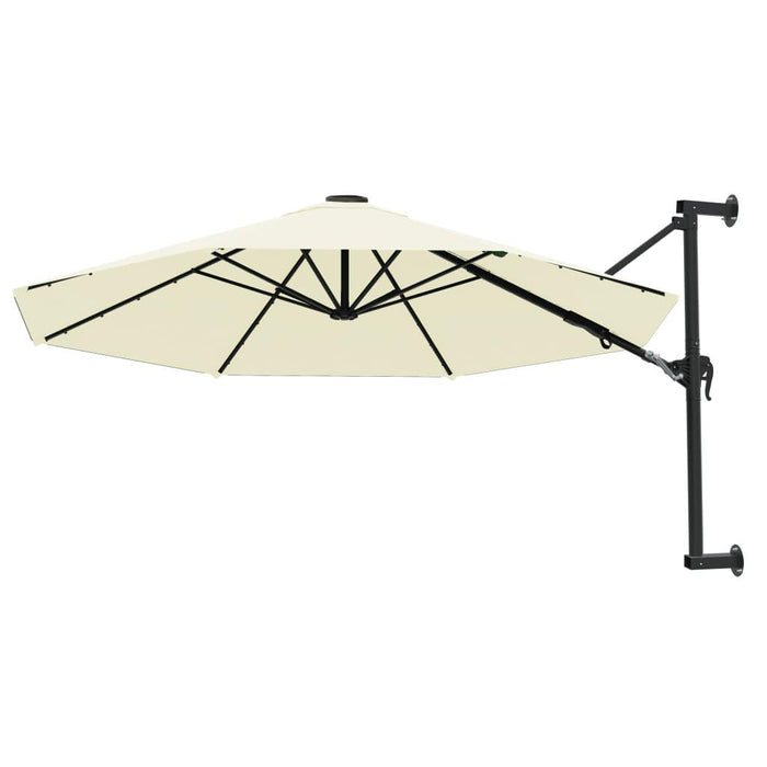 Wall-Mounted Parasol with Metal Pole in Sand - Little and Giant Explorers vidaXL