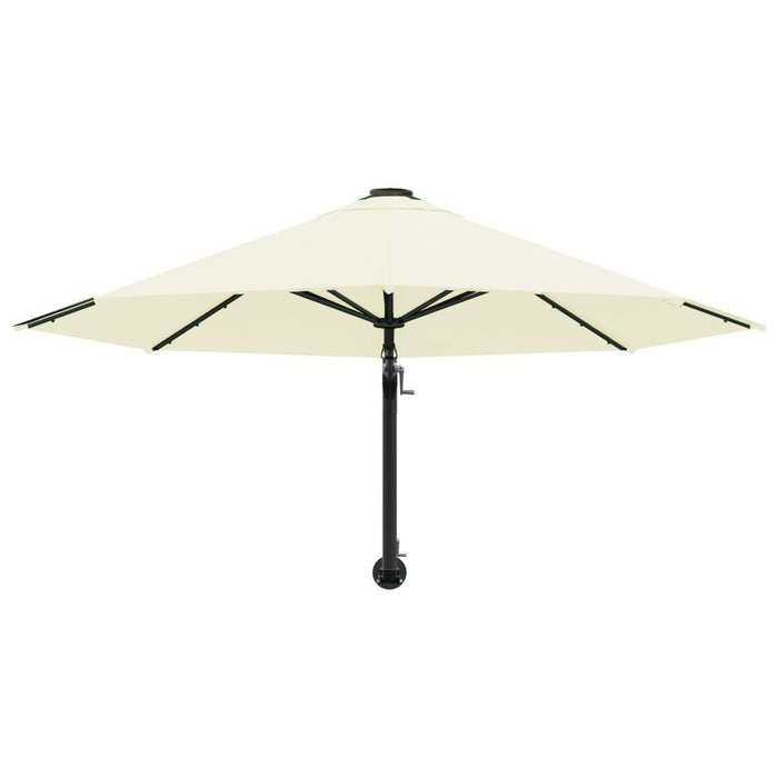 Wall-Mounted Parasol with Metal Pole in Sand - Little and Giant Explorers vidaXL