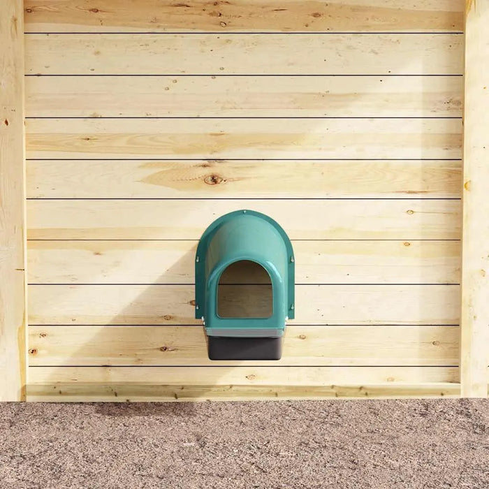 4 Chicken Wall-Mounted Nesting Boxes in Dark Green - Little and Giant Explorers vidaXL