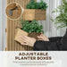 Wall-Mounted Wooden Garden Planters with Trellis - Little and Giant Explorers Outsunny