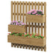 Wall-Mounted Wooden Garden Planters with Trellis - Little and Giant Explorers Outsunny