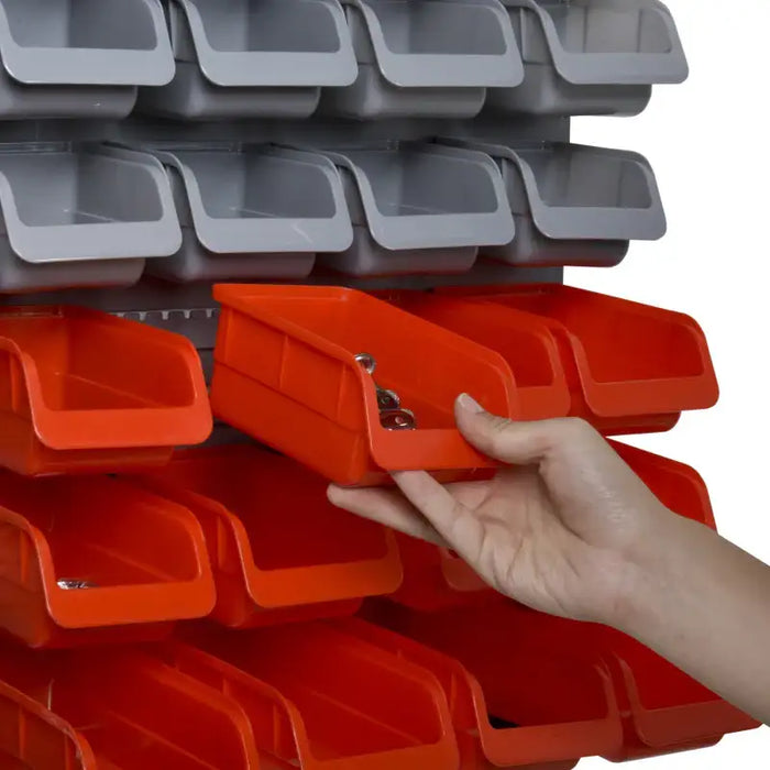 Wall Storage Organiser – On-Wall Tool Pegboard | 28 Cubbies, Hooks and Bins DURHAND - Little and Giant Explorers DURHAND