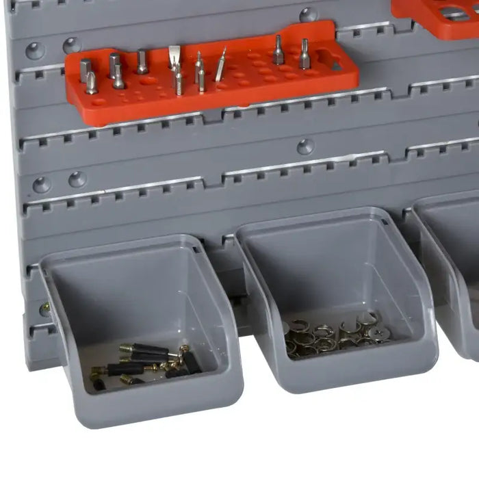 Wall Storage Organiser – On-Wall Tool Pegboard | 28 Cubbies, Hooks and Bins DURHAND - Little and Giant Explorers DURHAND