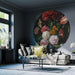 Wallpaper Circle 'Golden Age Flowers' Ø190cm - Little and Giant Explorers WallArt