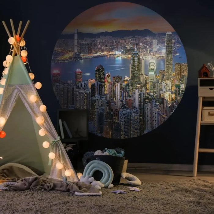 Wallpaper 'Circle Skyline by Night' Ø190 cm - Little and Giant Explorers WallArt