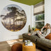 Wallpaper Circle 'Umbrella Pines in Italy' Ø142.5cm - Little and Giant Explorers WallArt