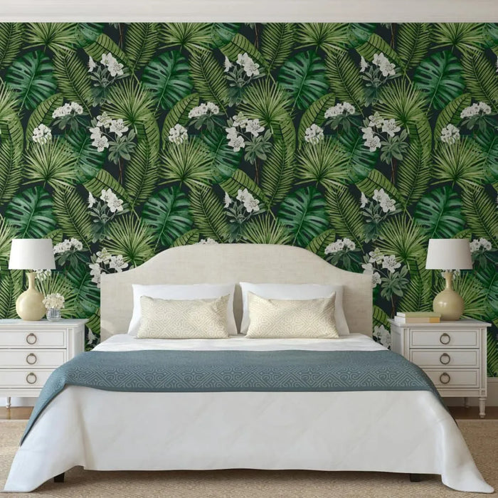 Wallpaper 'Eden' in Black and Dark Green - Little and Giant Explorers DUTCH WALLCOVERINGS