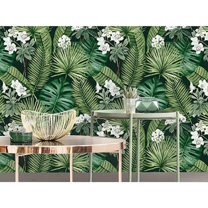 Wallpaper 'Eden' in Black and Dark Green - Little and Giant Explorers DUTCH WALLCOVERINGS