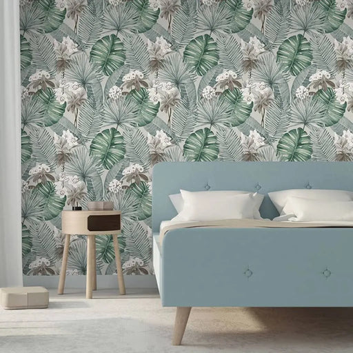 Wallpaper 'Eden' in Grey and Light Green - Little and Giant Explorers DUTCH WALLCOVERINGS