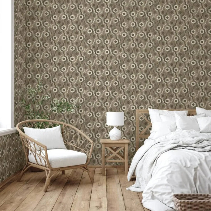 Wallpaper 'Galactic' in Brown and White - Little and Giant Explorers DUTCH WALLCOVERINGS