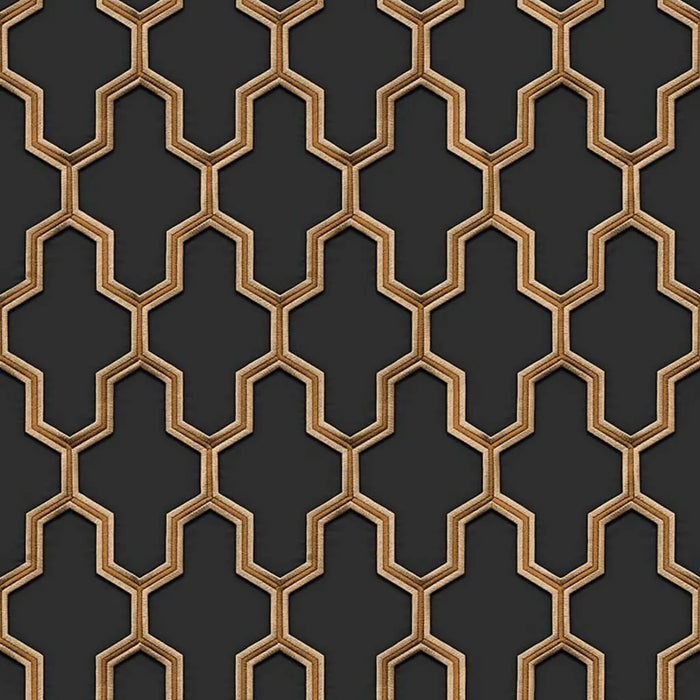 Wallpaper 'Geometric' in Black and Gold - Little and Giant Explorers DUTCH WALLCOVERINGS