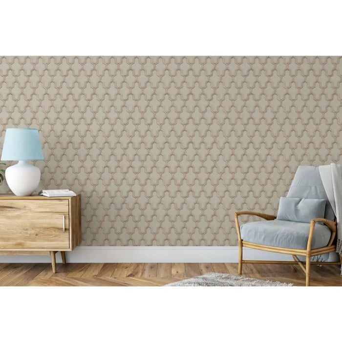 Wallpaper 'Geometric' in Gold and Green - Little and Giant Explorers DUTCH WALLCOVERINGS