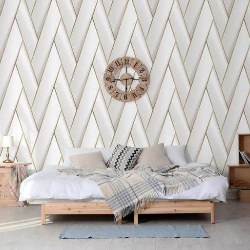 Wallpaper 'Geometric' in White and Gold - Little and Giant Explorers DUTCH WALLCOVERINGS