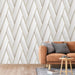 Wallpaper 'Geometric' in White and Gold - Little and Giant Explorers DUTCH WALLCOVERINGS