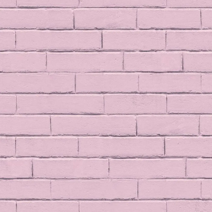 Wallpaper 'Good Vibes Brick Wall' in Pink - Little and Giant Explorers Noordwand