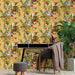 Wallpaper 'Lemur' in Ochre - Little and Giant Explorers DUTCH WALLCOVERINGS