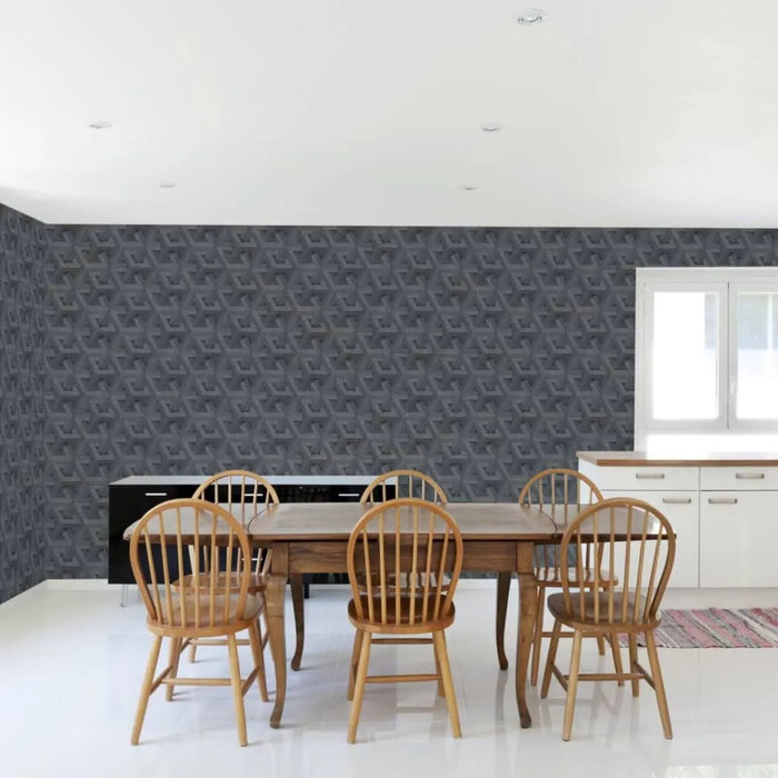 Wallpaper 'Onyx' in Anthracite and Gold - Little and Giant Explorers DUTCH WALLCOVERINGS